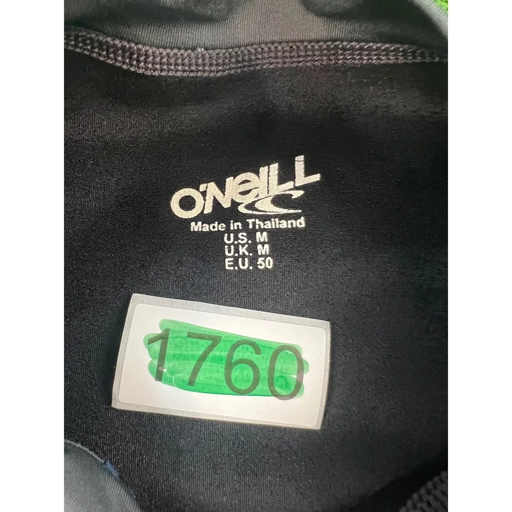 ONeill Superlite Series Rash Guard Mens Medium Navy Grey Long Sleeve UPF 50+